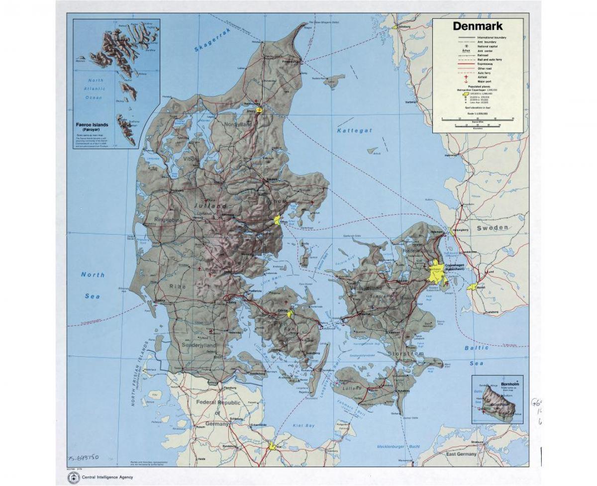 міжнародні аеропорти Данії на карті