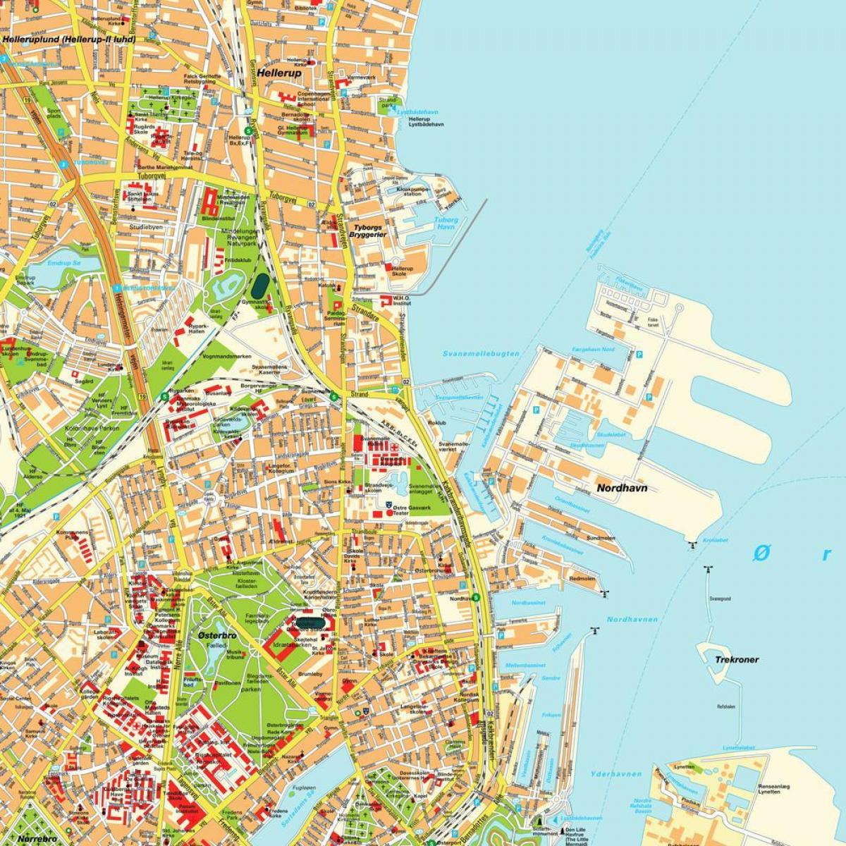 Карта Копенгагена, Данія