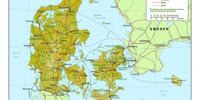 Карта Данії Данія