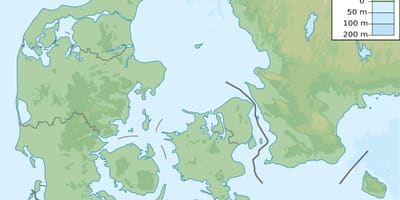 Карта Данії висоті
