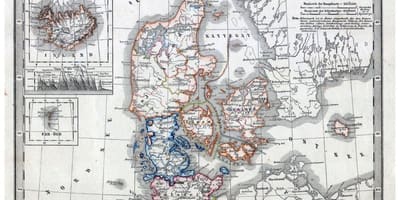 Стара карта Данії