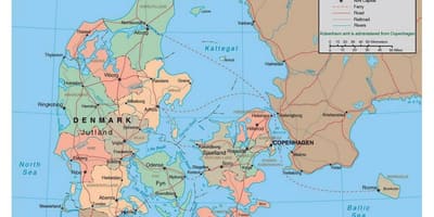 Детальна карта Данії