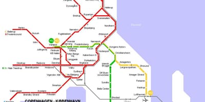 Карта Данії метро 