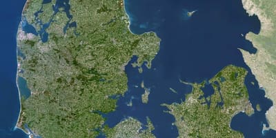 Супутникова Карта Данії 
