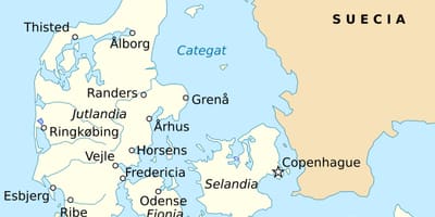 Карта фредерісія Данія