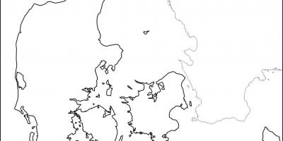 Карта Данії контур