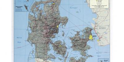 Міжнародні аеропорти Данії на карті